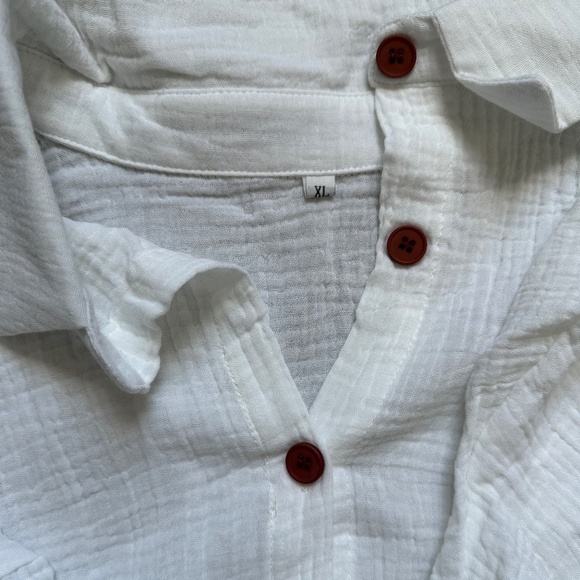 White Cotton Linen Shirt & Shorts Set - Picture 6 of 7